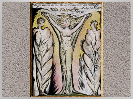 D'après des figures-arbres, de William Blake, 1804-1811, Le Paradis perdu, de John Milton, coloriage à la main, début XIXe siècle. (Marsailly/Blogostelle)