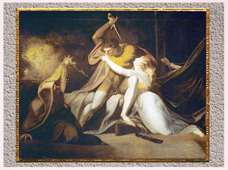 D'après Percival libérant Belisane de l'enchantement d'Urma, de Johann Heinrich Füssli, 1783, huile sur toile, fin XVIIIe, siècle. (Marsailly/Blogostelle)