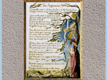 D’après The Marriage of Heaven and Hell (Le Mariage du Ciel et de l’Enfer, de William Blake, 1794, plume, encre, aquarelle, fin XVIIIe siècle. (Marsailly/Blogostelle)