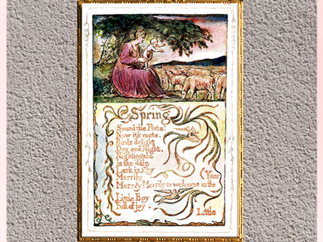 D’après Songs of Innocence and of Experience, The Spring, de William Blake, 1794, plume, encre, aquarelle, fin XVIIIe siècle. (Marsailly/Blogostelle)