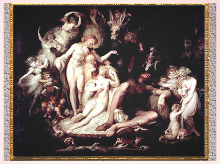 D’après Le Réveil de Titania, de Johann Heinrich Füssli, vers 1785, huile sur toile, fin XVIIIe siècle. (Marsailly/Blogostelle) 