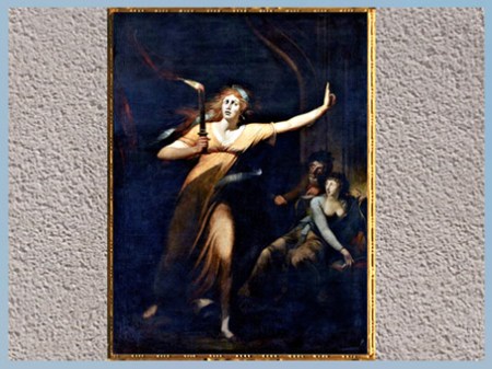 D’après Lady Macbeth somnambule, de Johann Heinrich Füssli, exposé en 1784, à Londres, huile sur toile, fin XVIIIe siècle. (Marsailly/Blogostelle)