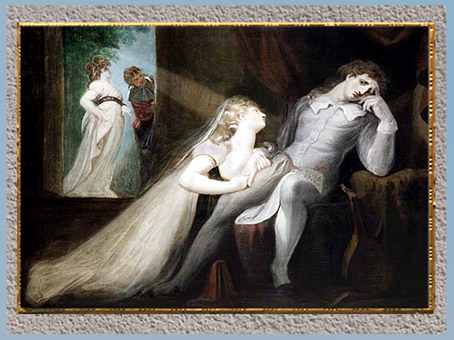 D’après Le retour de l'épouse de Milton (The Return of Milton's Wife), de Johann Heinrich Füssli, 1798 - 1799, huile sur toile, fin XVIIIe siècle. (Marsailly/Blogostelle)