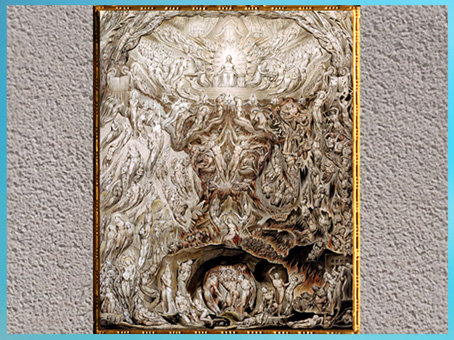 D’après The Vision of the Last Judgment, de William Blake, 1808, plume, encre et aquarelle, début XIXe siècle. (Marsailly/Blogostelle)