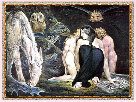 D’après Hecate or The Night or Enitharmon's Joy, de William Blake, vers 1795, plume, encre, aquarelle, fin XVIIIe siècle. (Marsailly/Blogostelle)