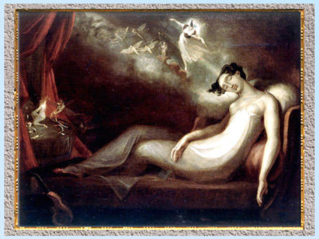 D’après Queen Mab (La Reine Mab), de Johann Heinrich Füssli, 1814, Shakespeare, Roméo et Juliette, huile sur toile, début XIXe siècle. (Marsailly/Blogostelle)