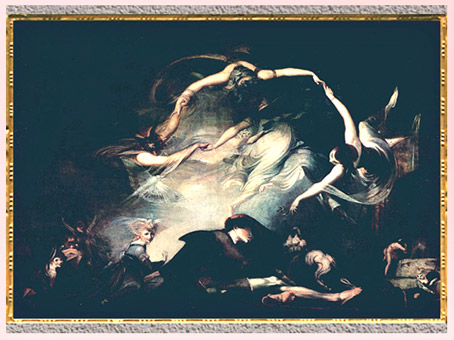 D’après Le Rêve du berger (The Shepherd's Dream), de Johann Heinrich Füssli, 1793, huile sur toile, Le Paradis perdu de John Milton, fin XVIIIe siècle. (Marsailly/Blogostelle)