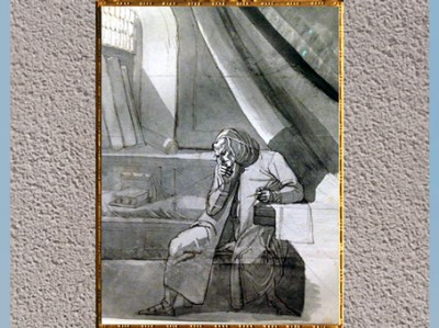 D’après Dante dans son studio, Füssli, fin XVIIIe siècle. (Marsailly ...
