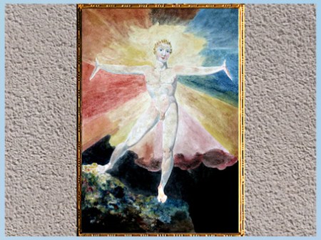 D’après Albion Rose, de William Blake, 1794-1796, gravure, encre et aquarelle, fin XVIIIe siècle. (Marsailly/Blogostelle) 