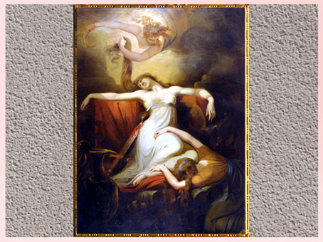 D’après La Mort de Dido, reine de Carthage, de Johann Heinrich Füssli, 1781, huile sur toile, fin XVIIIe siècle. (Marsailly/Blogostelle)  