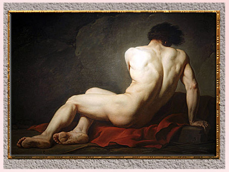 D’après Patrocle, de Jacques-Louis David, 1780, huile sur toile, XVIIIe siècle, Néoclassique. (Marsailly/Blogostelle)