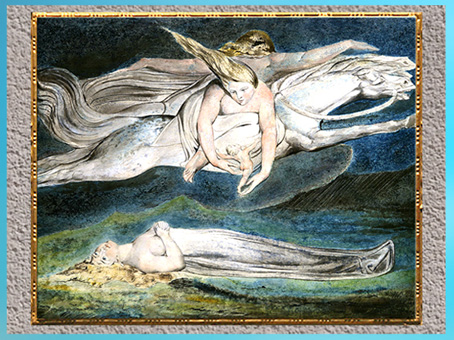 D’après Pity (la Pitié), de William Blake, 1795, selon Macbeth de Shakespeare, aquarelle, plume et encre, fin XVIIIe siècle. (Marsailly/Blogostelle)