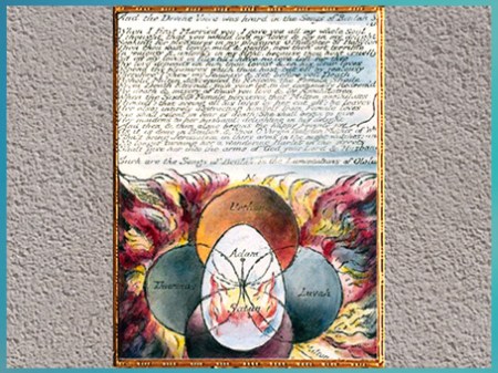 D’après And the Divine Voice Was Heard, manuscrit Vala dit Les Quatre Zoas, de William Blake, 1796-1807, eau-forte, planche 34,  début XIXe siècle. (Marsailly/Blogostelle) 