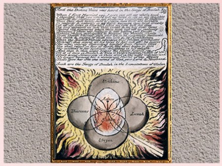 D’après And the Divine Voice Was Heard, manuscrit Vala dit Les Quatre Zoas, de William Blake, 1796-1807, eau-forte, début XIXe siècle. (Marsailly/Blogostelle)