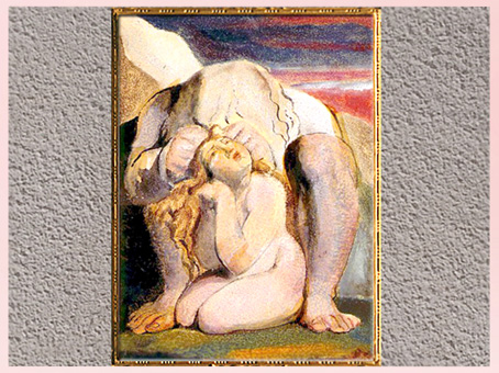 D’après Urizen et Ahania, Livre d'Ahania, frontispice, de William Blake, 1795, copie A, fin XVIIIe siècle. (Marsailly/Blogostelle)