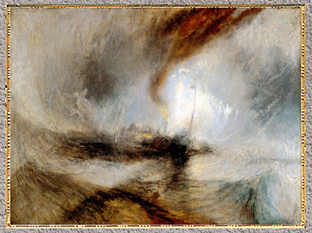 D'après Steam-Boat off a Harbour's Mouth, de William Turner, vers 1842, huile sur toile, XIXe siècle. (Marsailly/Blogostelle)