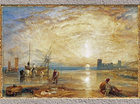 D’après Castle Flint, Pays de Galles du Nord, de Joseph Mallord William Turner, 1830-1835, aquarelle et crayon, XIXe siècle. (Marsailly/Blogostelle)