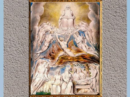 D’après Satan Before the Throne of God (Satan devant le trône de Dieu), de William Blake, Livre de Job, 1804-1807, aquarelle, plume, encre, début XIXe siècle. (Marsailly/Blogostelle)