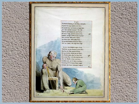 D'après Night VIII, La Géométrie, de William Blake, 1795-1797, Edward Young, fin XVIIIe siècle. (Marsailly/Blogostelle) 