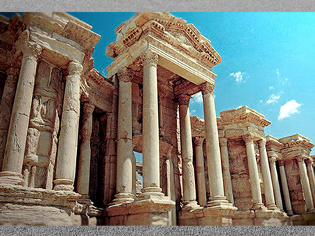 D’après les vestiges antiques de la cité de Palmyre, théâtre, Ier-IIIe siècle, Syrie (Marsailly/Blogostelle)