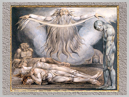 D’après The House of Death (La Maison de la Mort), de William Blake, 1795-1805, Paradise Lost, de Milton, plume, encre et aquarelle, fin XVIIIe-XIXe siècle. (Marsailly/Blogostelle)