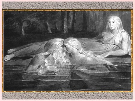 D'après Tiriel, Har, et Heva, de William Blake, poème Tiriel, 1789, encre de Chine, fin XVIIIe siècle. (Marsailly/Blogostelle)