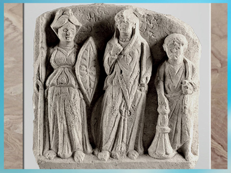 D’après les déesses Allât et Némésis, relief calcaire, fin IIe - début IIIe siècle, antique Palmyre, Syrie. (Marsailly/Blogostelle)