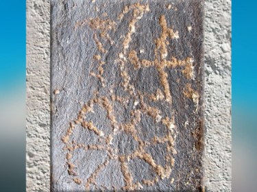 D'après un svastika et roue solaire, peinture rupestre, Changthang, Tibet. (Marsailly/Blogostelle)