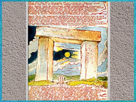 D’après The Druid Gateway (La Porte du druide), poème Jérusalem, de William Blake, 1804-1820, plume, encre, aquarelle, début XIXe. (Marsailly/Blogostelle)