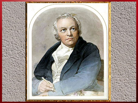 D’après un portrait de William Blake, de Thomas Phillips, 1807, aquarelle,  début XIXe siècle. (Marsailly/Blogostelle) 