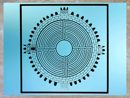 D'après le symbolisme du labyrinthe, histoire du Sacré. (Marsailly/Blogostelle)