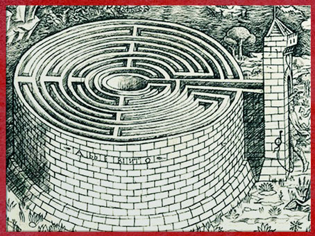 D'après le symbolisme du labyrinthe et de l'entrelacs, histoire du Sacré. (Marsailly/Blogostelle)