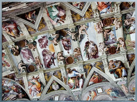 D'après Michelangelo, plafond de la Chapelle Sixtine, 1508 - 1512, Vatican, Rome, début XVIe siècle, Cinquecento, Renaissance italienne. (Marsailly/Blogostelle)