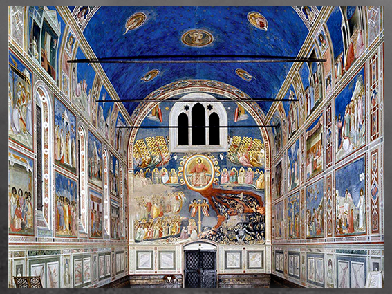 D’après Le Jugement dernier, de Giotto di Bondone, vers 1303-1306, fresques de la Chapelle Scrovegni de Padoue, Trecento italien. (Marsailly/Blogostelle) 