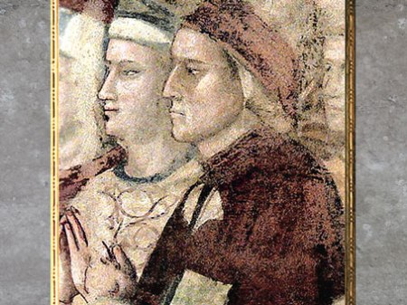 D’après Dante Alighieri, fresque du Paradis, Divine Comédie, de Giotto Di Bondone, 1335, chapelle du Bargello, Florence, XIVe siècle, Trecento italien. (Marsailly/Blogostelle)