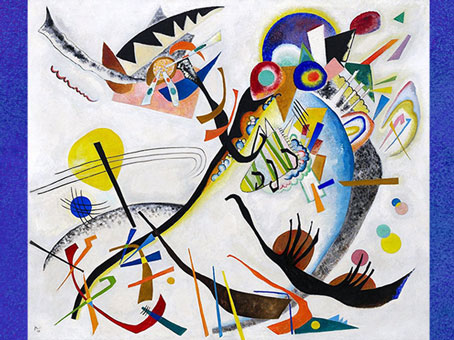 D'après Segment Bleu, de Vassily Kandinsky, 1921, huile sur toile, XXe siècle. (Marsailly/Blogostelle)