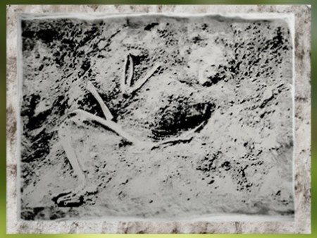 D’après la sépulture d'un Neandertalien, La Ferrassie, France, paléolithique moyen. (Marsailly/Blogostelle)