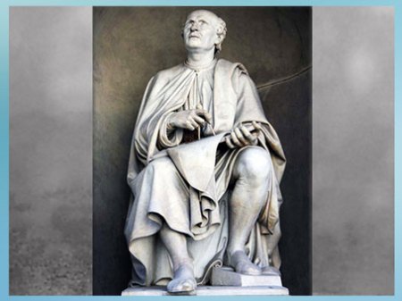 D’après Filippo Brunelleschi, avec compas et plans, statue de Luigi Pampaloni, 1827-1830, statue en marbre, XIXe siècle, Piazza del Duomo, Florence. (Marsailly/Blogostelle)