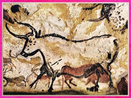 D'après un grand taureau, grotte de Lascaux, peinture rupestre, vers 18 000 ans avjc, magdalénien, Dordogne, France, paléolithique supérieur. (Marsailly/Blogostelle)