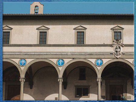 D’après l'Hôpital des Innocents, façade, Filippo Brunelleschi, 1419-1428, Florence, XVe siècle, Quattrocento, Renaissance italienne. (Marsailly/Blogostelle)