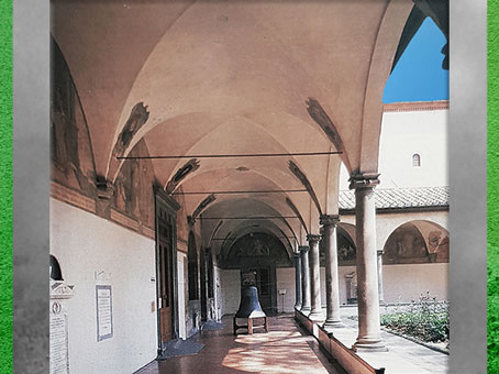 D’après le couvent San Marco, cloître, plans de Michelozzo, 1438 -1444. Florence, XVe siècle, Quattrocento, Renaissance italienne. (Marsailly/Blogostelle) 