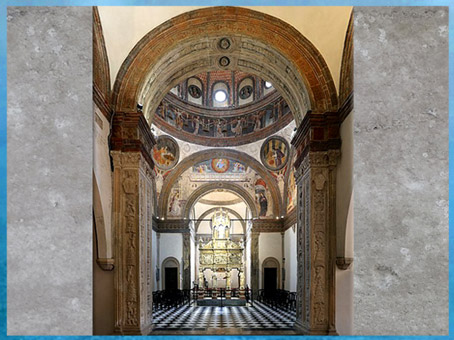 D’après la chapelle Portinari, Sant'eustorgio, Michelozzo, vers 1463, XVe siècle, Milan, Quattrocento, Renaissance italienne. (Marsailly/Blogostelle) 