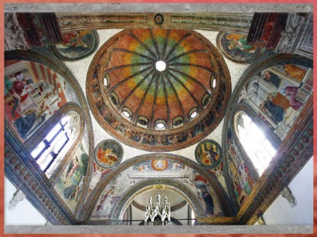 D’après la chapelle Portinari, Sant'eustorgio, coupole, Michelozzo, vers 1463, XVe siècle, Milan, Quattrocento, Renaissance italienne. (Marsailly/Blogostelle) 