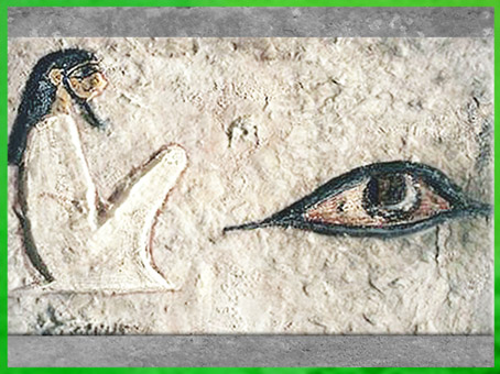 D'après le nom d'Osiris partiel, peinture, mastaba d'Irukaptah Khenu., boucher en chef, Ve dynastie, nécropole de Saqqarah, Ancien Empire, Égypte Ancienne. (Marsailly/Blogostelle)
