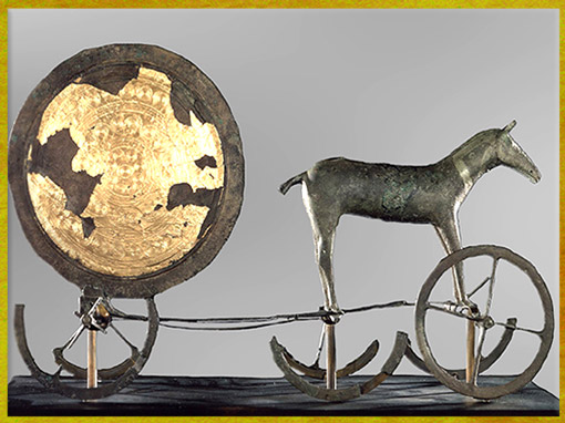 D'après un char solaire, sommaire l'âge du Bronze, histoire de l'art. (Marsailly/Blogostelle)