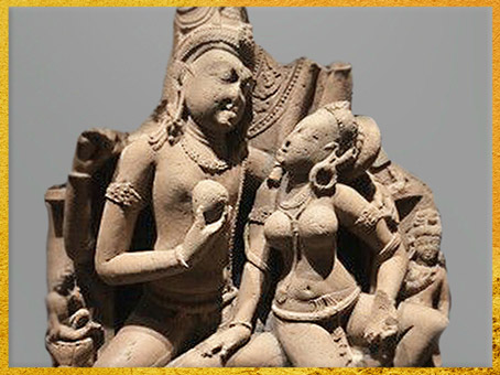 D’après Parvatî et Shiva, sculpture, IXe-Xe siècle, dynastie Gurjara-Pratihara de Kannauj, Uttar Pradesh, Inde ancienne. (Marsailly/Blogostelle)