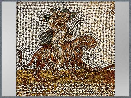 D'après l'allégorie de l’automne, mosaïque, Saint-Romain-en-Gal, début IIIe siècle, Vienne, Rhône, France, Gaule Romaine. (Marsailly/Blogostelle)