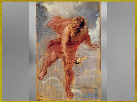 D’après Prométhée apportant le feu aux hommes, Pierre Paul Rubens, 1636, huile sur bois, XVIIe siècle. (Marsailly/Blogostelle)