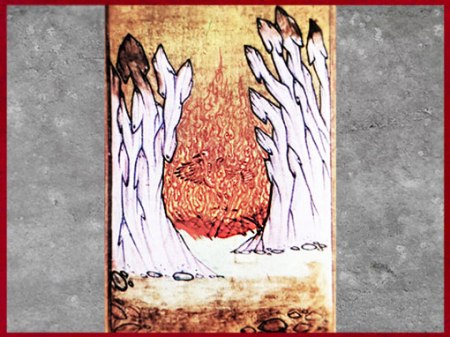 D'après la renaissance du phénix dans le feu, manuscrit arabe, époque médiévale, C.G. Jung, L'Homme et ses symboles. (Marsailly/Blogostelle) 