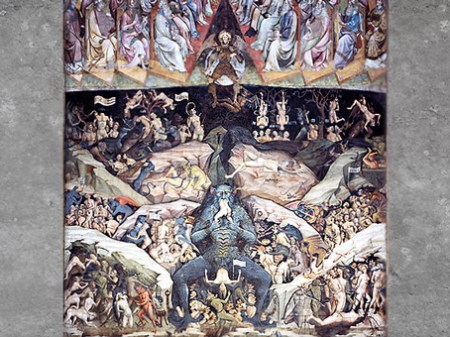 D'après Lucifer et L'Enfer, Giovanni da Modena (Giovanni di Pietro Falloppi), 1410, Saint Petronius, Bologne, XVe siècle. (Marsailly/Blogostelle)
